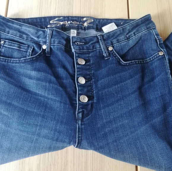 Seven7 Size 10 Blue Skinny Jeans - Picture 3 of 11